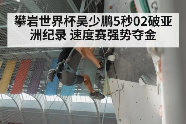 攀岩世界杯吴少鹏5秒02破亚洲纪录 速度赛强势夺金